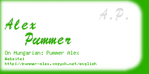 alex pummer business card